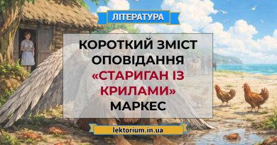 Короткий зміст оповідання «Стариган із крилами» Маркес