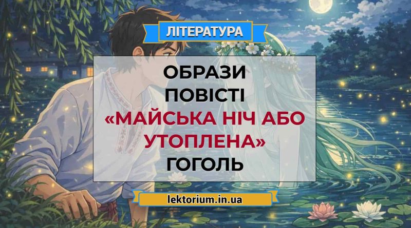 Образи повісті «Майська ніч або утоплена» Гоголь