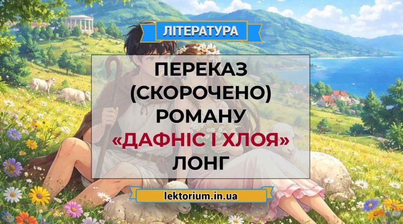 Переказ (скорочено) роману «Дафніс і Хлоя» Лонг