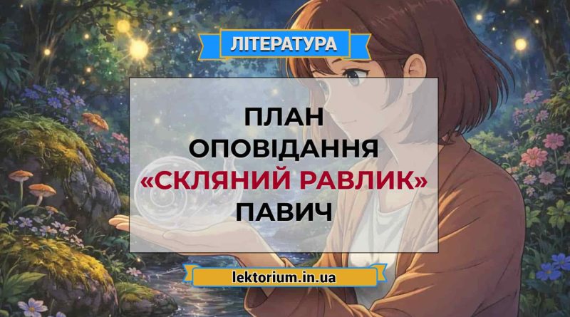 План оповідання «Скляний равлик» Павич