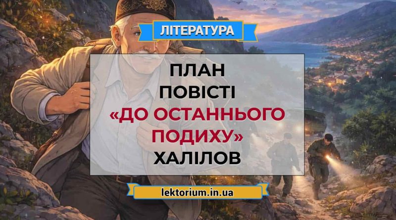 План повісті «До останнього подиху» Халілов