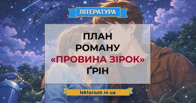 План роману «Провина зірок» Ґрін