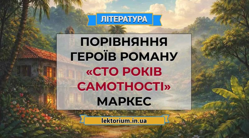 Порівняння героїв роману «Сто років самотності» Маркес