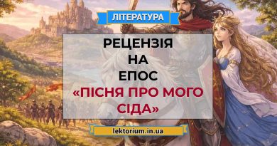 Рецензія на епос «Пісня про мого Сіда»
