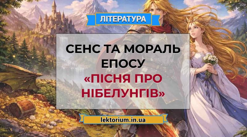 Сенс та мораль епосу «Пісня про Нібелунгів»
