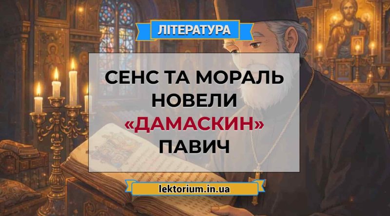 Сенс та мораль новели «Дамаскин» Павич