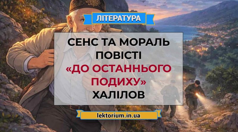 Сенс та мораль повісті «До останнього подиху» Халілов
