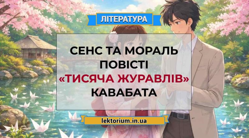 Сенс та мораль повісті «Тисяча журавлів» Кавабата