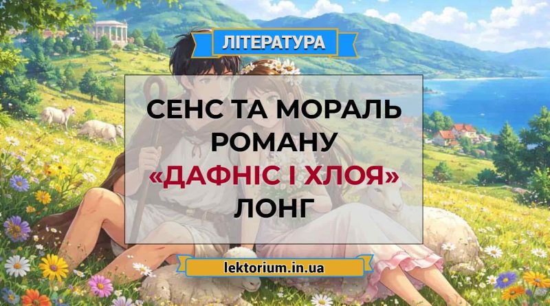 Сенс та мораль роману «Дафніс і Хлоя» Лонг