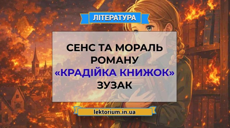 Сенс та мораль роману «Крадійка книжок» Зузак
