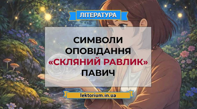 Символи оповідання «Скляний равлик» Павич