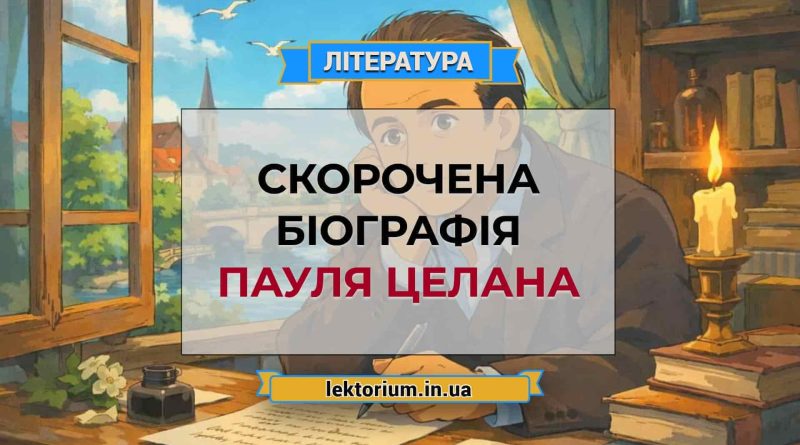 Скорочена біографія Пауля Целана