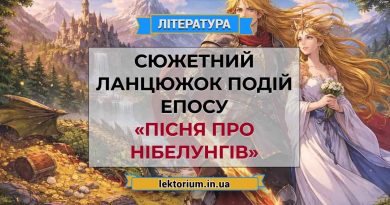 Сюжетний ланцюжок подій епосу «Пісня про Нібелунгів»