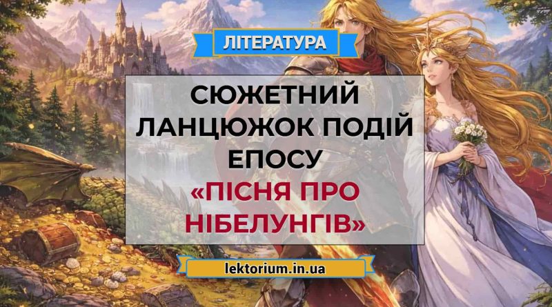 Сюжетний ланцюжок подій епосу «Пісня про Нібелунгів»