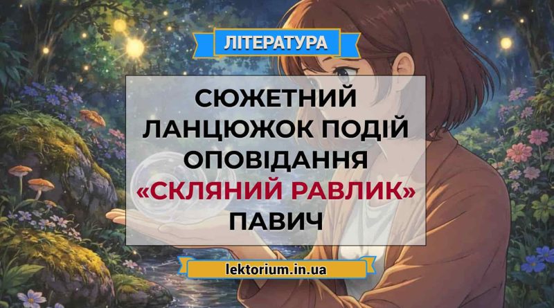 Сюжетний ланцюжок подій оповідання «Скляний равлик» Павич