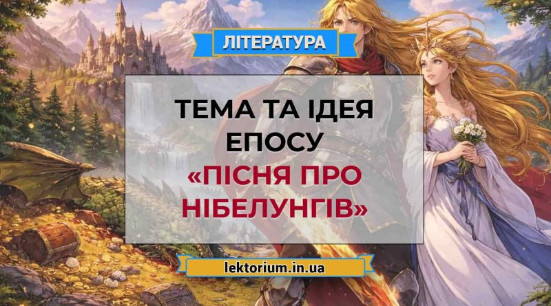 Тема та ідея епосу «Пісня про Нібелунгів»