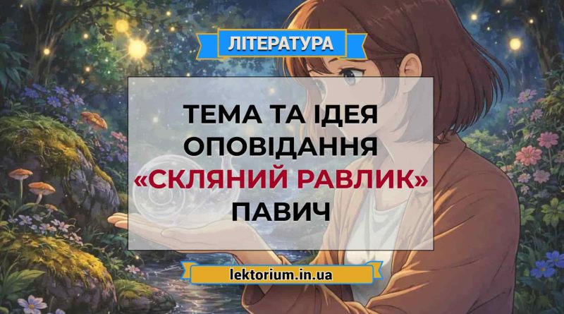 Тема та ідея оповідання «Скляний равлик» Павич