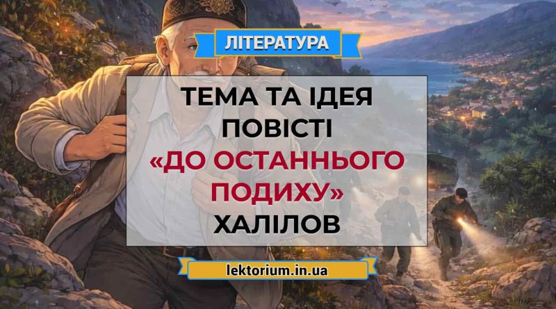 Тема та ідея повісті «До останнього подиху» Халілов
