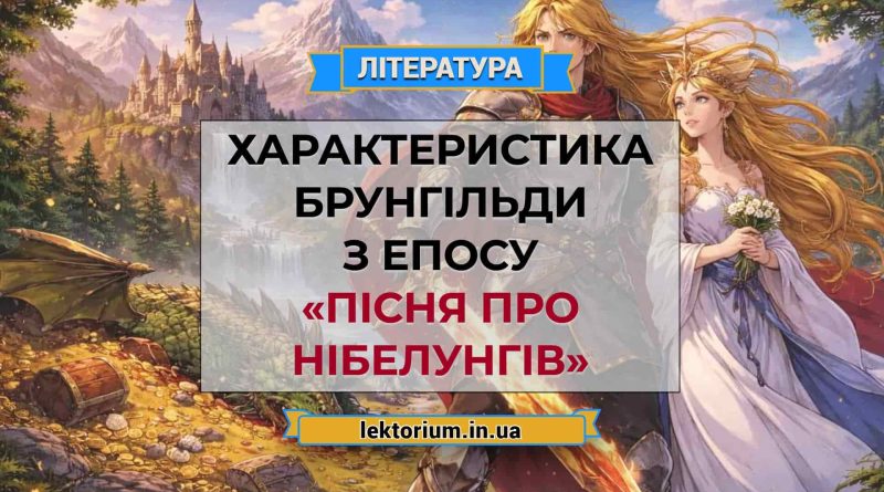 Характеристика Брунгільди з епосу «Пісня про Нібелунгів»