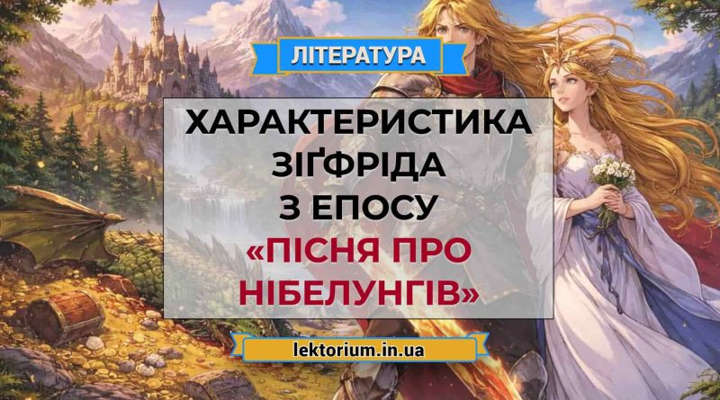 Характеристика Зіґфріда з епосу «Пісня про Нібелунгів»