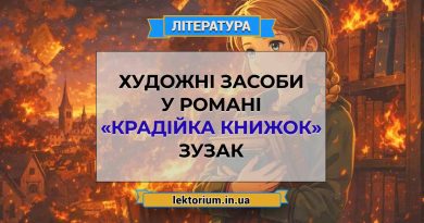 Художні засоби у романі «Крадійка книжок» Зузак