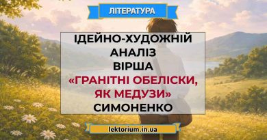 Ідейно-художній аналіз вірша «Гранітні обеліски, як медузи» Симоненко