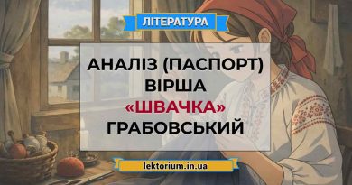 Аналіз (паспорт) вірша «Швачка» Грабовський