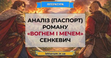Аналіз (паспорт) роману «Вогнем і мечем» Сенкевич