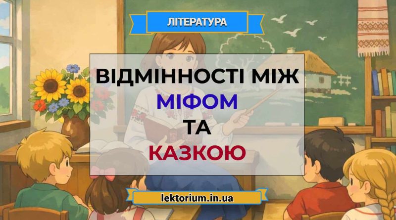 Відмінності між міфом та казкою