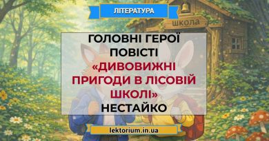 Головні герої повісті «Дивовижні пригоди в лісовій школі» Нестайко