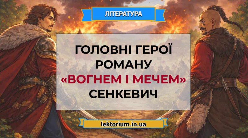 Головні герої роману «Вогнем і мечем» Сенкевич