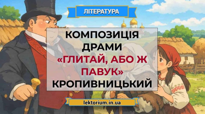 Композиція драми «Глитай, або ж павук» Кропивницький