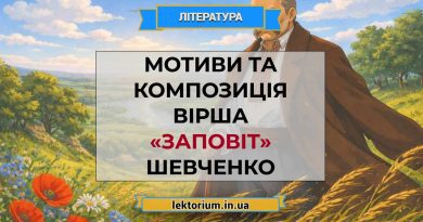 Мотиви та композиція вірша «Заповіт» Шевченко