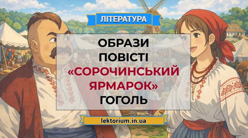 Образи повісті «Сорочинський ярмарок» Гоголь