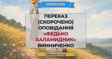 Переказ (скорочено) оповідання «Федько Халамидник» Винниченко