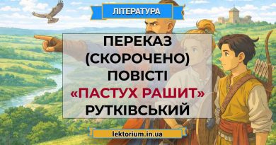 Переказ (скорочено) повісті «Пастух Рашит» Рутківський