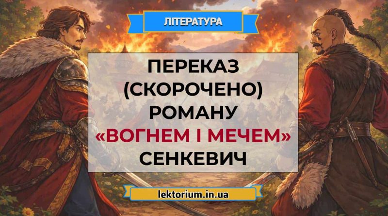 Переказ (скорочено) роману «Вогнем і мечем» Сенкевич