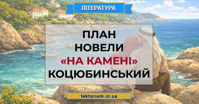 План новели «На камені» Коцюбинський