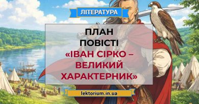 План повісті «Іван Сірко – великий характерник»