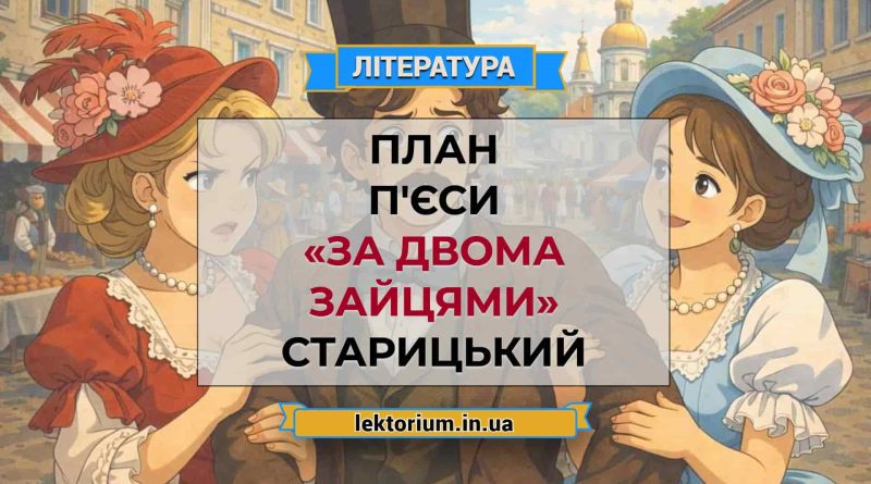 План п'єси «За двома зайцями» Старицький