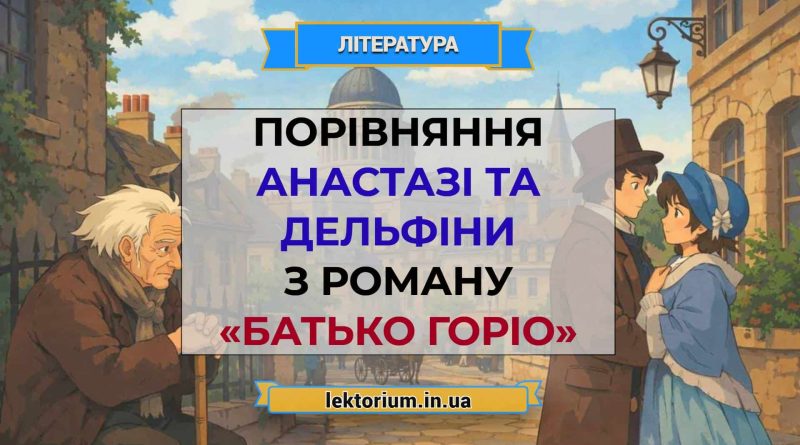 Порівняння Анастазі та Дельфіни з роману «Батько Горіо»