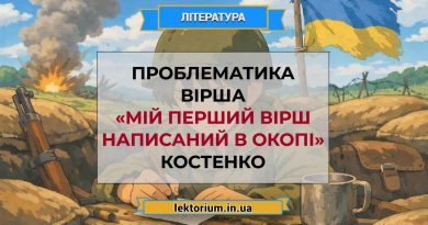 Проблематика вірша «Мій перший вірш написаний в окопі» Костенко