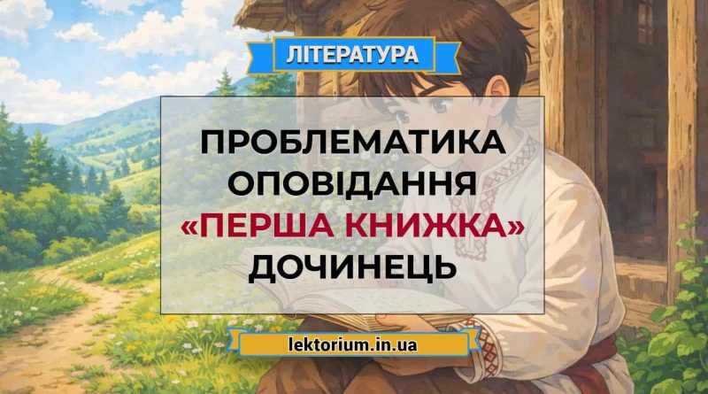 Проблематика оповідання «Перша книжка» Дочинець
