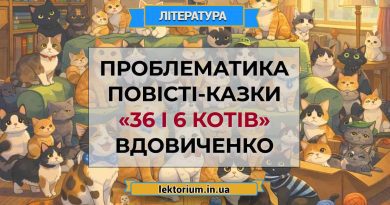 Проблематика повісті-казки «36 і 6 котів» Вдовиченко