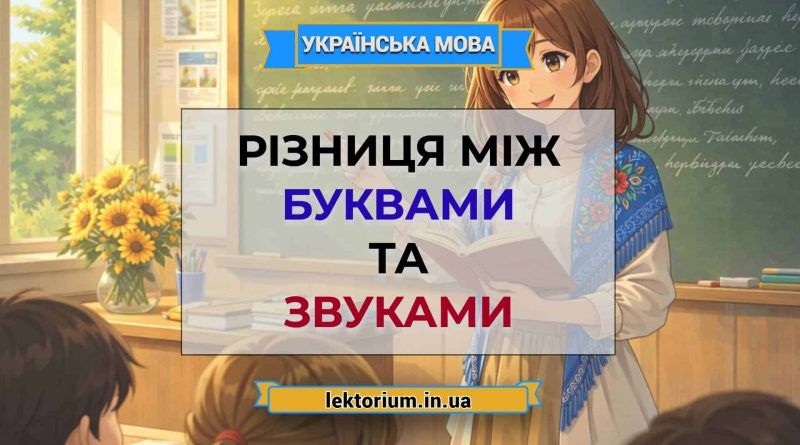 Різниця між буквами та звуками