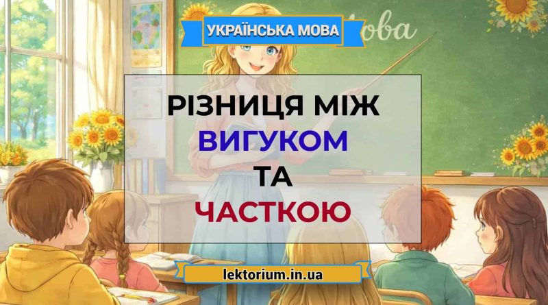 Різниця між вигуком та часткою