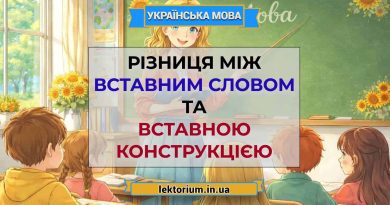 Різниця між вставним словом та вставною конструкцією