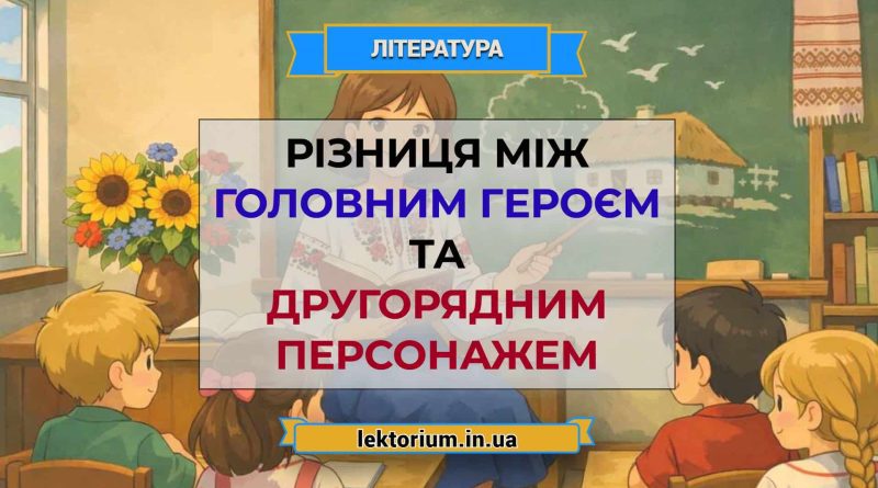 Різниця між головним героєм та другорядним персонажем