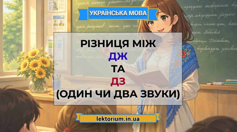 Різниця між дж і дз (один чи два звуки)