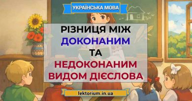 Різниця між доконаним та недоконаним видом дієслова